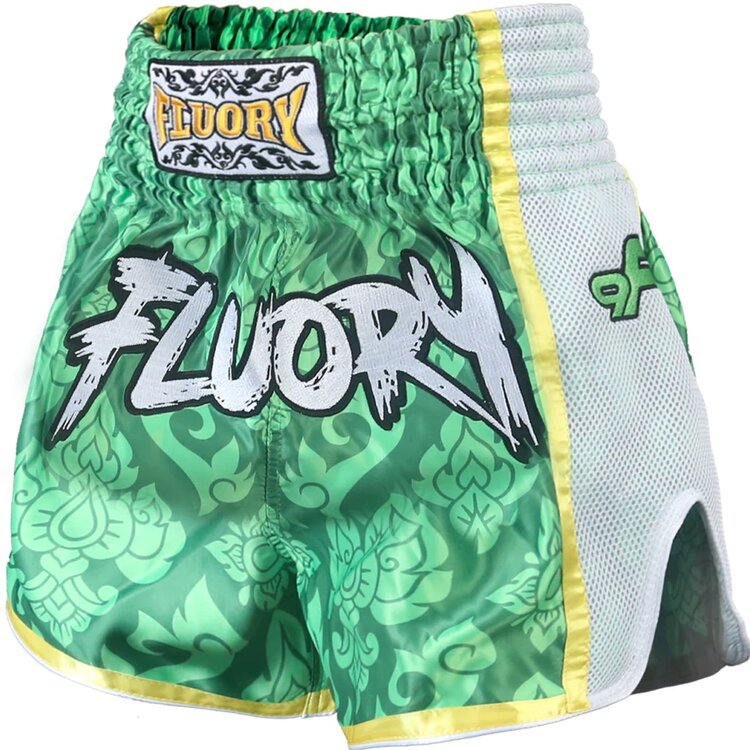 Fluory Muay Thai Shorts Kickboxing Green MTSF64 FIGHTWEAR SHOP EUROPE