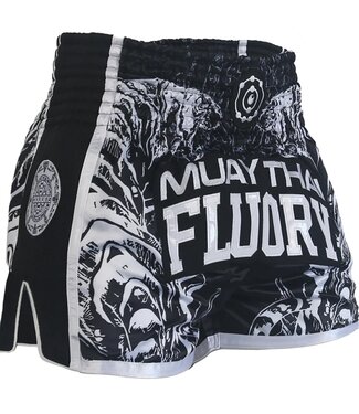 Fluory Fluory Sak Yant Tiger Muay Thai Kickboks Broek Zwart MTSF66