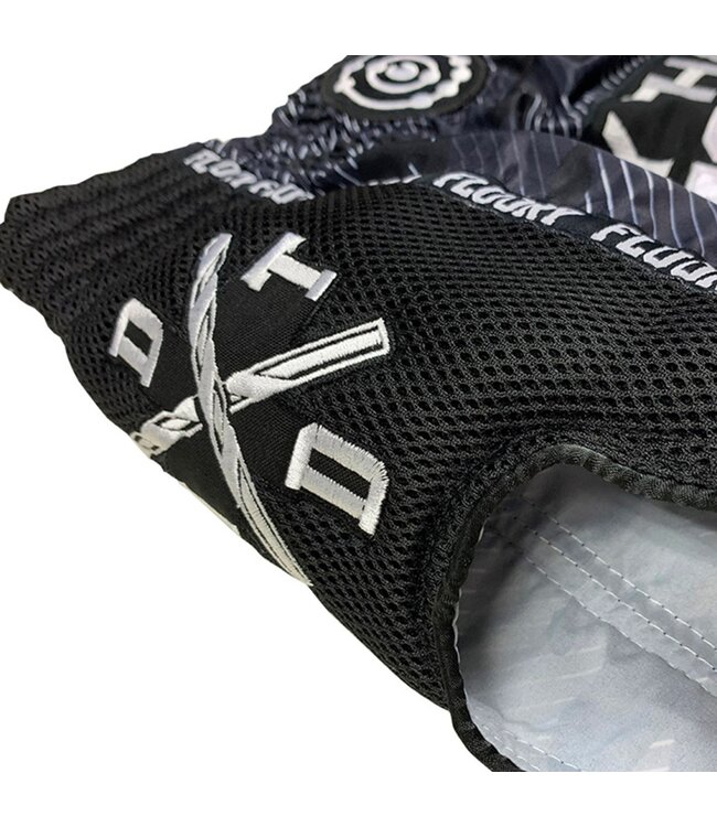 Fluory Muay Thai Shorts Kickboxing Camo Stripe Black MTSF86