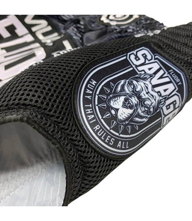 Fluory Fluory Muay Thai Shorts Kickboxing Camo Stripe Black MTSF86