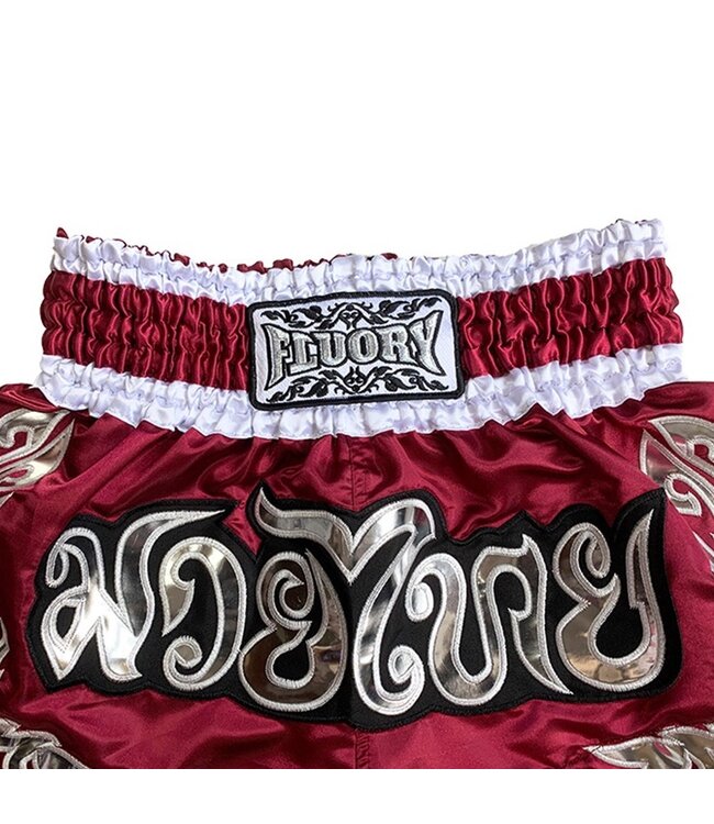 Fluory Muay Thai Shorts Kickboxing Burgundy MTSF87