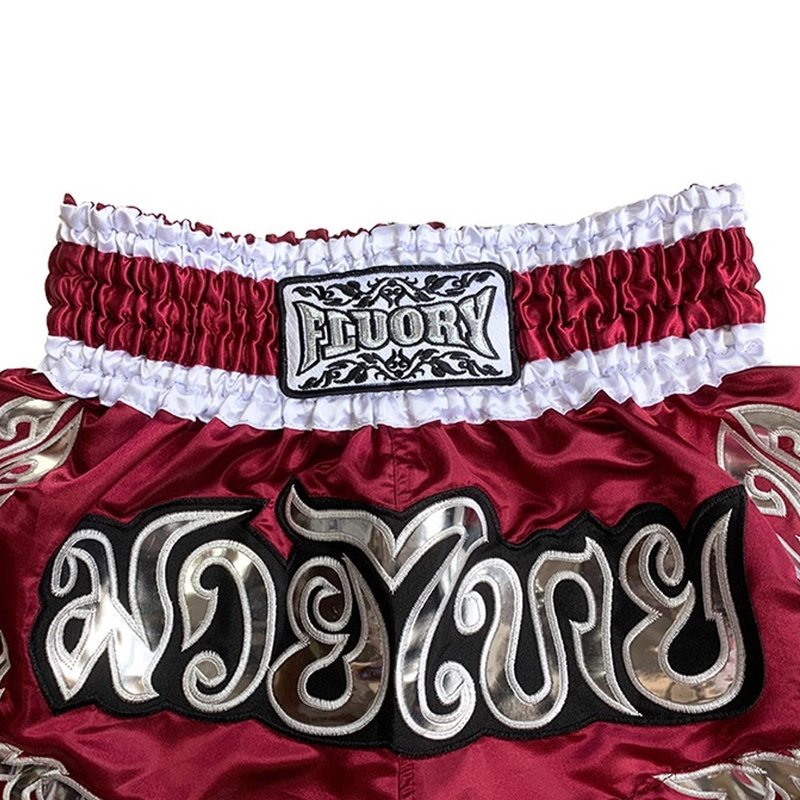 Fluory Fluory Muay Thai Kickboxing Shorts Bordeaux Rood MTSF87