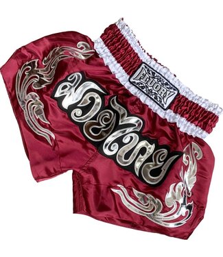 Fluory Fluory Muay Thai Kickboxing Shorts Bordeaux Rood MTSF87