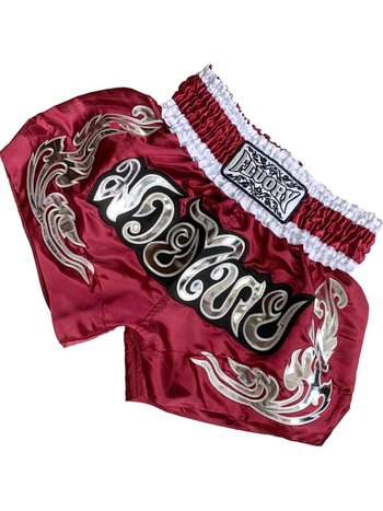 Fluory Fluory Muay Thai Shorts Kickboxing Burgundy MTSF87