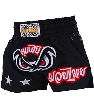 Fluory Fluory Muay Thai Kickboxing Short Bad Eyes Zwart MTSF03