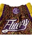 Fluory Muay Thai Kickboxing Shorts Square Yellow MTSF82