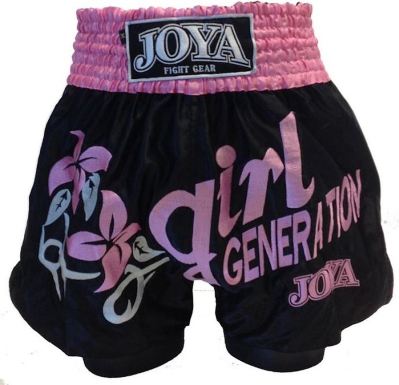 Joya Joya Girl Generation Muay Thai Kickbox-Shorts Schwarz Rosa