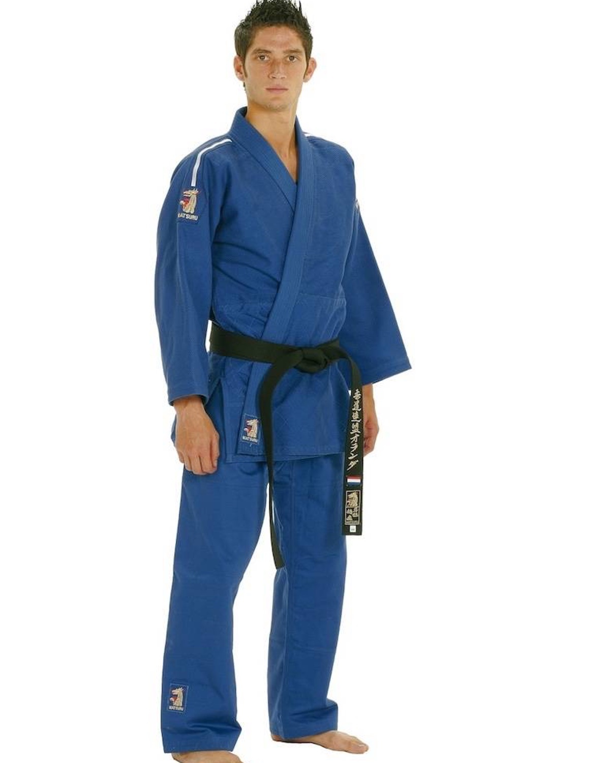 Matsuru Judopak Semi Wedstrijd wit met Blauwe schouderlabels