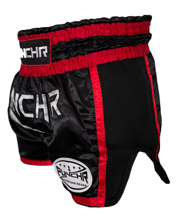 PunchR™ Muay Thai Short Super Mesh Black Red