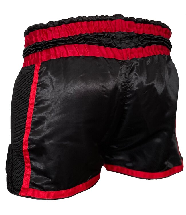 PunchR™  PunchR™ Muay Thai Short Super Mesh Zwart Rood