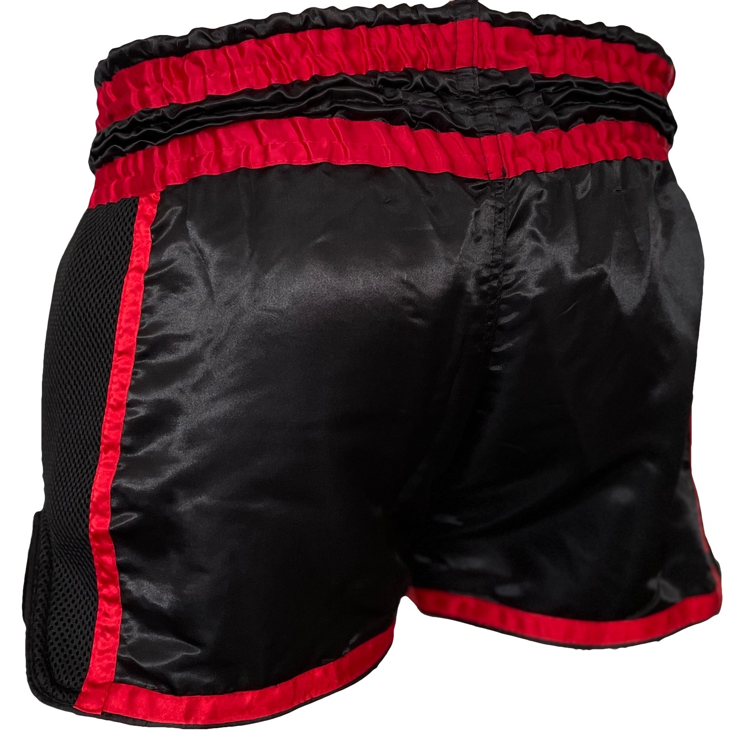 Super Pro Muay Thai Kickboxing Shorts Stripes Black Red - FIGHTWEAR SHOP  EUROPE