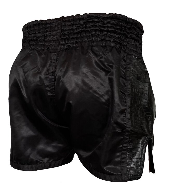 PunchR™ Muay Thai Short Crocodile Black White