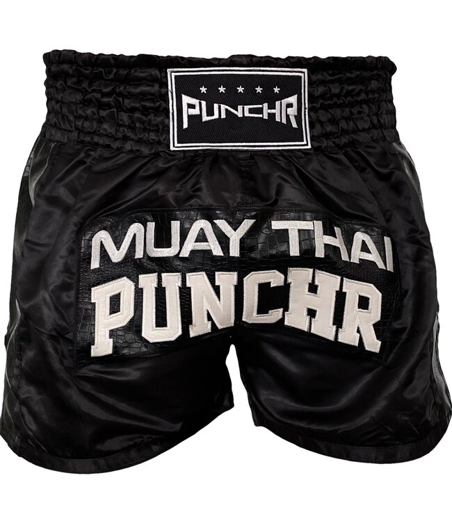 PunchR™  PunchR™ Muay Thai Kurzes Krokodil Schwarz Weiß