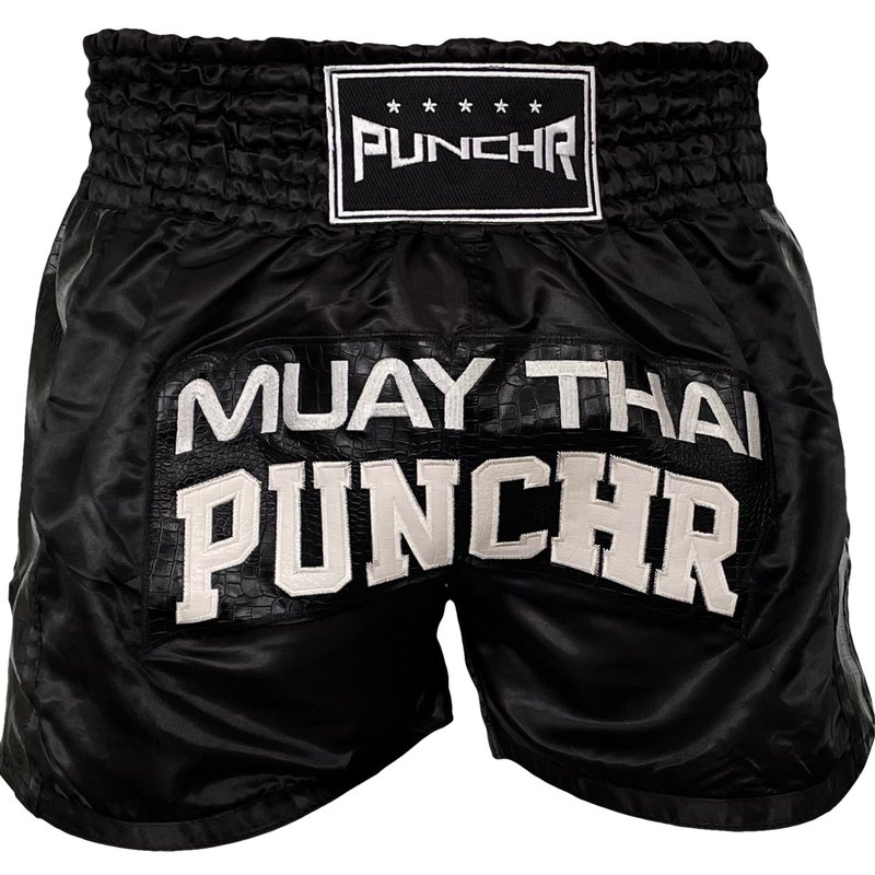 PunchR™  PunchR™ Muay Thai Kurzes Krokodil Schwarz Weiß