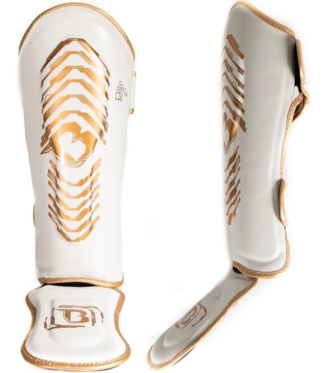 Booster Booster Kickboks Scheenbeschermers SG YOUTH ELITE V2.2 Wit Goud