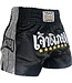 Fluory Muay Thai Short Kickboxing Short Black Silver MTSF51