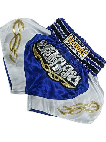 Fluory Fluory Kids Muay Thai Kickboks Broekje Blauw MTSF57