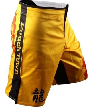 Punch Town PunchTown FRAKAS eX Ode To The Dragon Fight Shorts Yellow