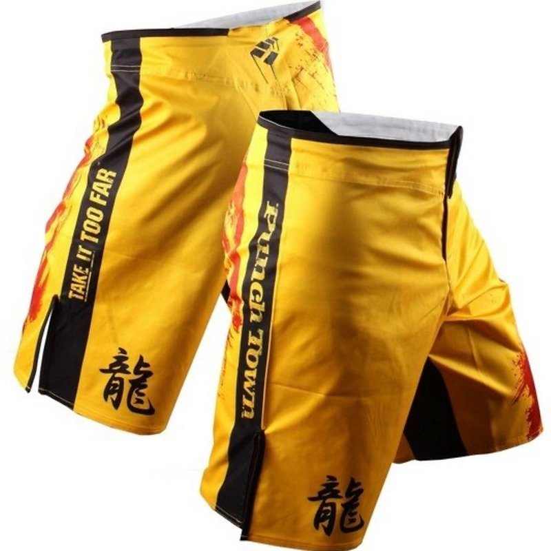 Punch Town PunchTown FRAKAS eX Ode To The Dragon Fight Shorts Geel