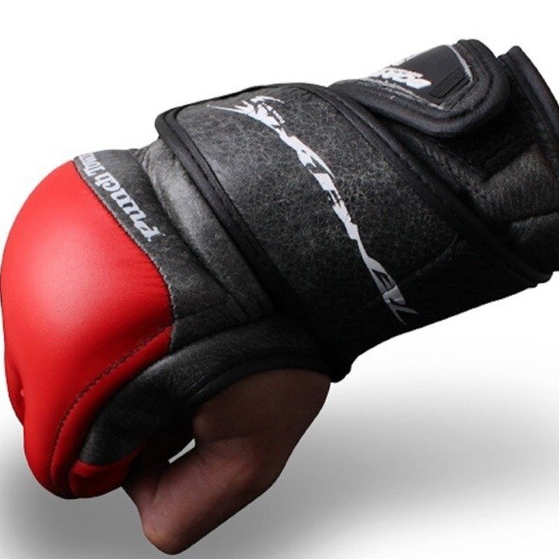 Punch Town Punch Town Tenebrae MMA Training Gloves Red Black