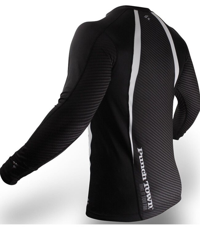 PunchTown Rash Guard Carbon Lange Mouw Zwart