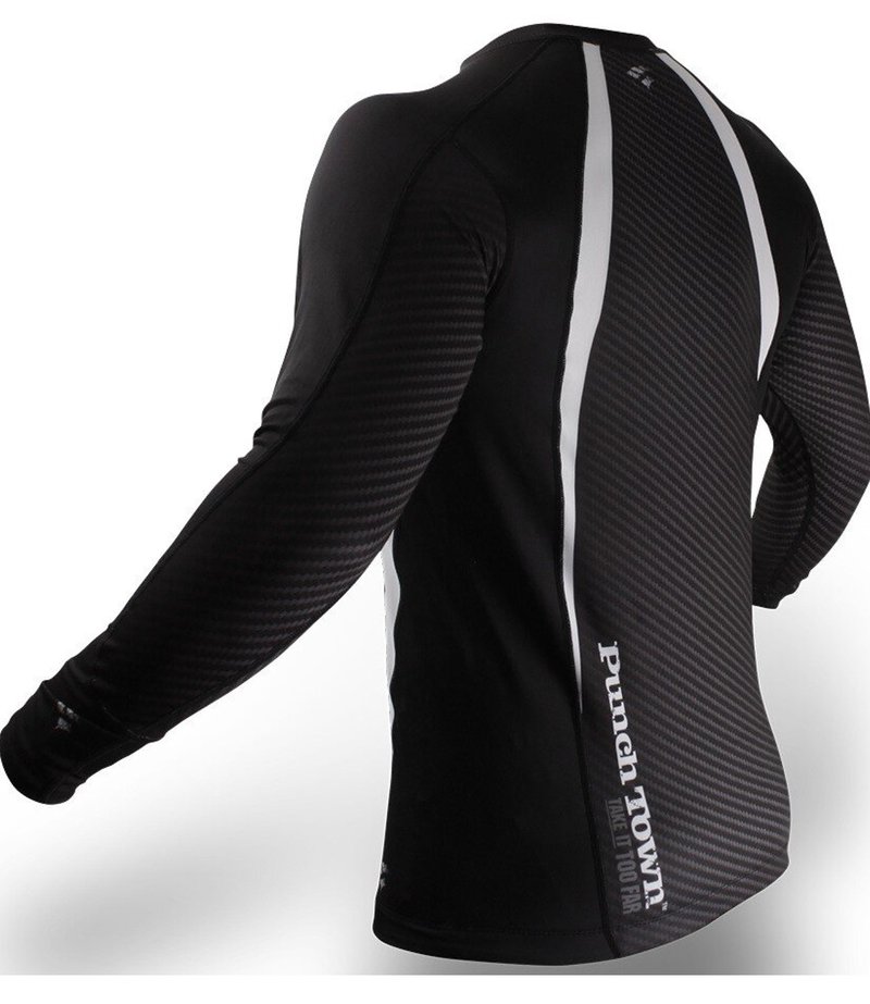 Punch Town PunchTown Rash Guard Carbon Lange Mouw Zwart