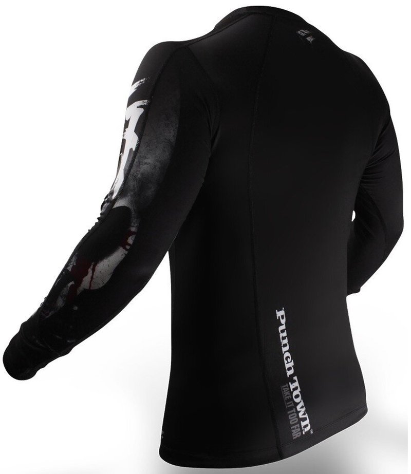 Punch Town PunchTown Rash Guard Deranged Long Sleeve Black