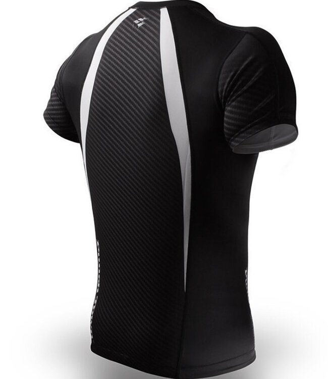 PunchTown Rash Guard Dark Carbon Korte Mouwen Zwart