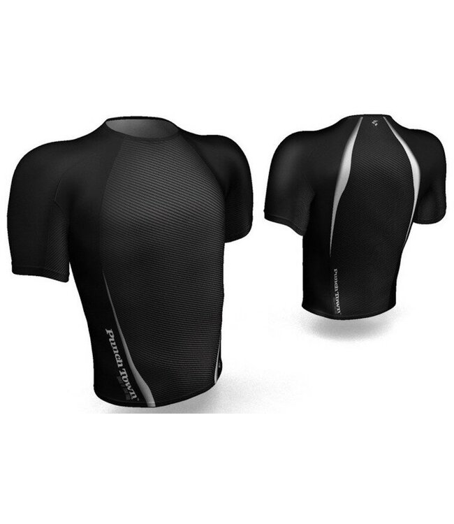 PunchTown Rash Guard Dark Carbon Kurze Ärmel Schwarz