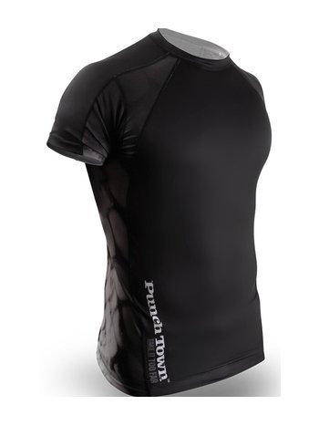 Punch Town PunchTown Rash Guard Black Crush Short Sleeves