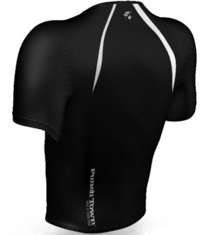 PunchTown Rash Guard Classic Kurze Ärmel Schwarz