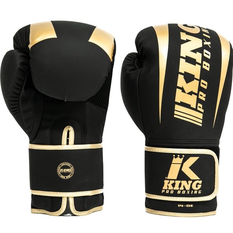 King Pro Boxing King Pro Boxing KPB/REVO 6 Boxing Gloves Black Gold