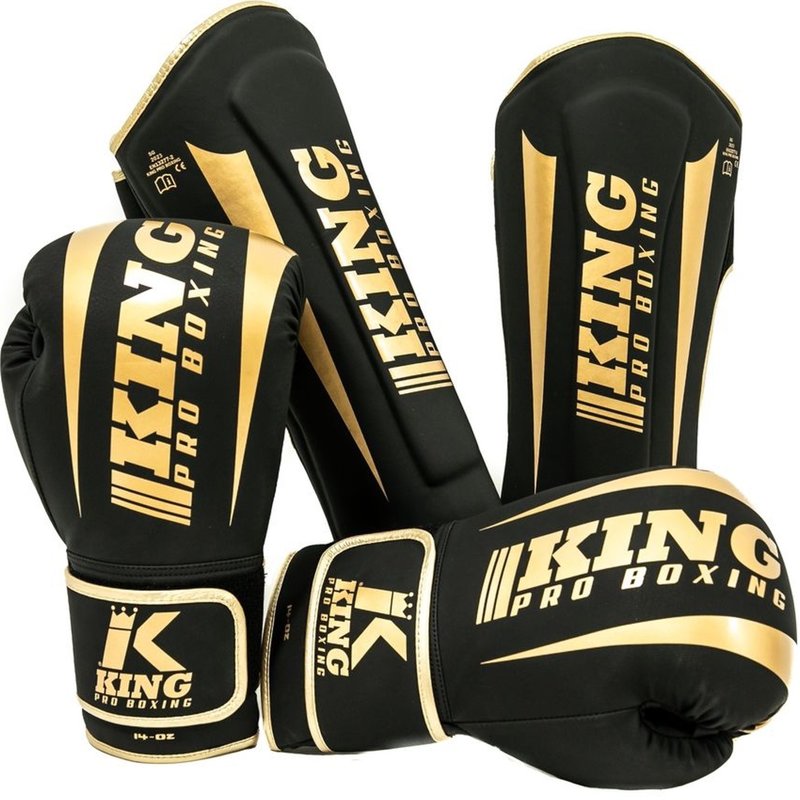 King Pro Boxing King Pro Boxing KPB/REVO 6 Boxhandschuhe Schwarz Gold