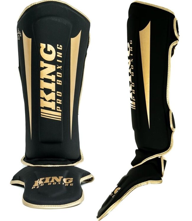 King Pro Boxing King Pro Boxing Shinguards KPB/SG REVO 6 Black Gold