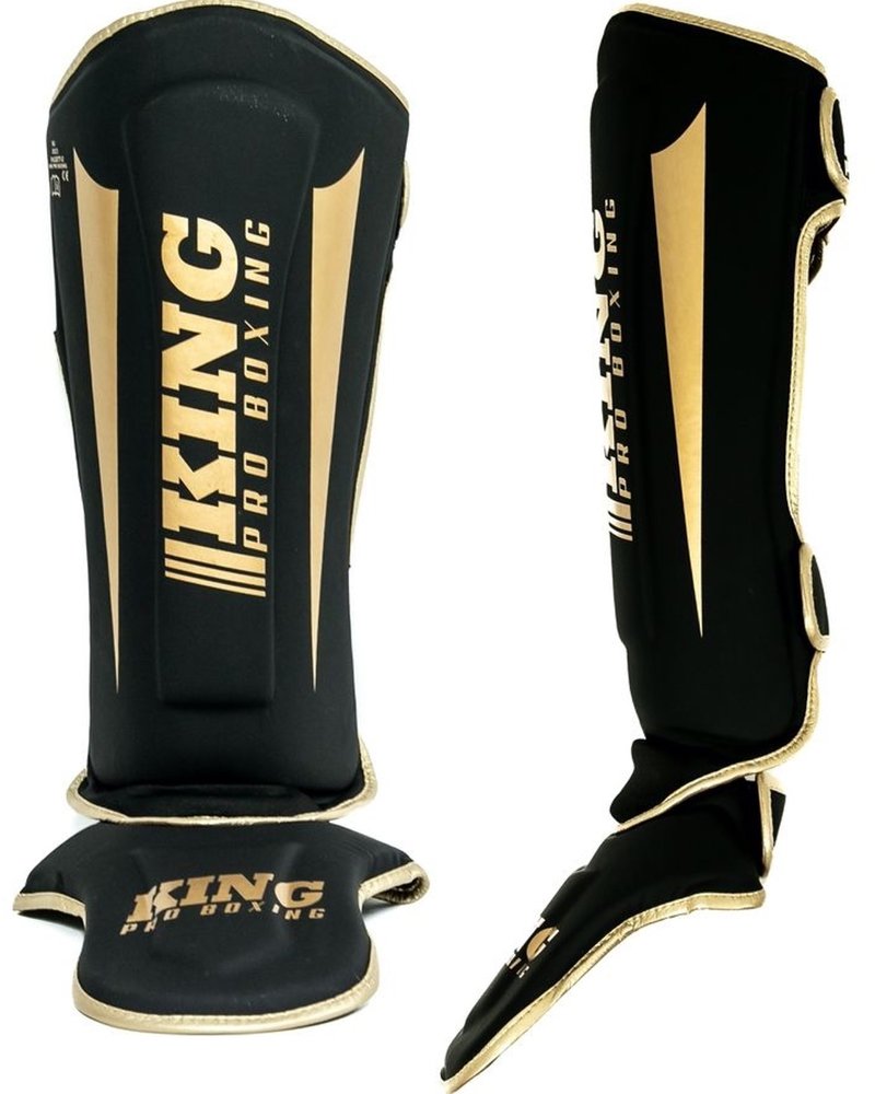 King Pro Boxing King Pro Boxing Shinguards KPB/SG REVO 6 Black Gold
