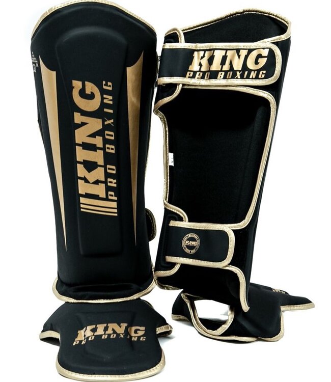 King Pro Boxing Scheenbeschermers KPB/SG REVO 6 Zwart Goud