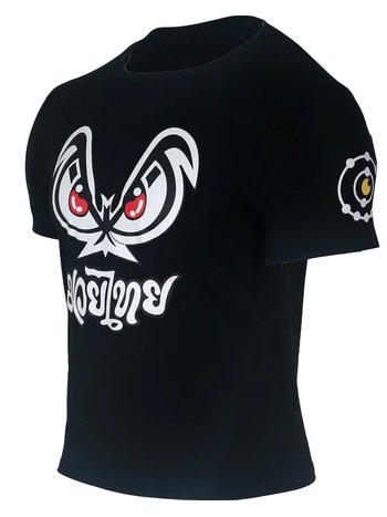 Fluory Fluory Bad Eyes Muay Thai Kickboks T-Shirt Zwart