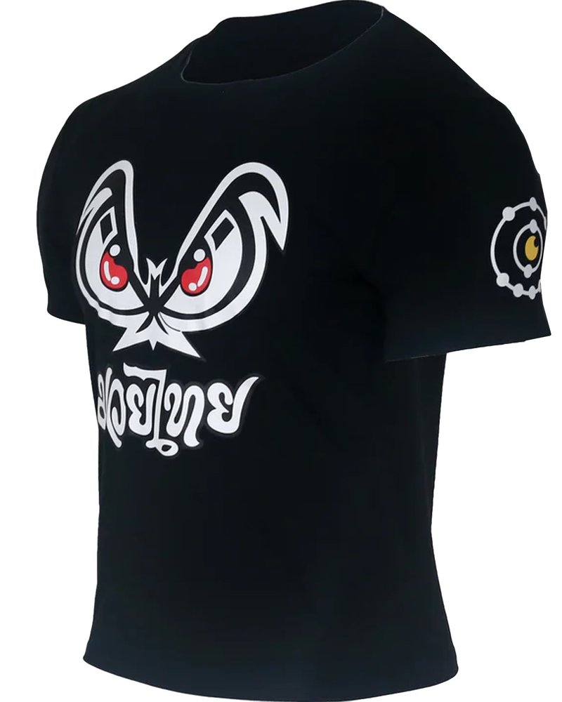 Fluory Fluory Bad Eyes Muay Thai Kickboks T-Shirt Zwart