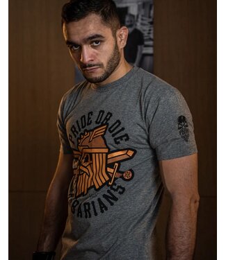 Pride or Die PRIDEorDie T-Shirt BARBARIANS Grey Pride or Die PRIDEorDie T-Shirt BARBARIANS Grey
