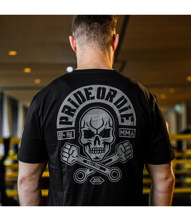 PRIDE or Die T-Shirt BUSTED KNUCKLES Black