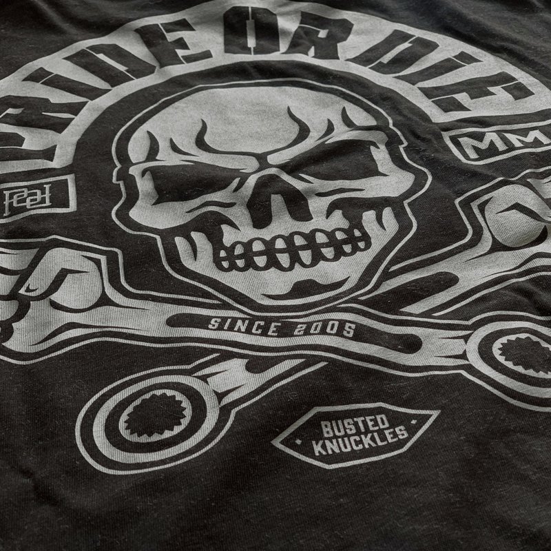 Pride or Die PRIDE or Die T-Shirt BUSTED KNUCKLES Black