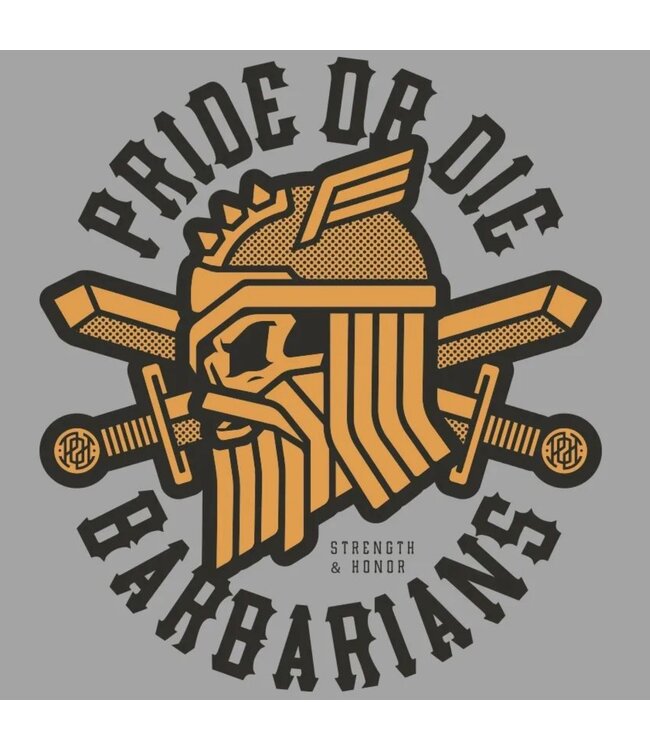 PRIDEorDie T-Shirt BARBARIANS Grijs