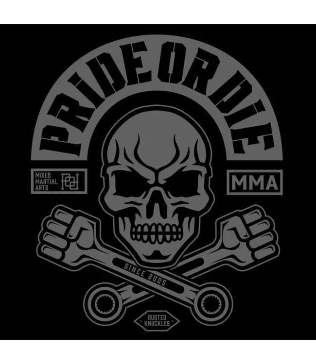 PRIDE or Die T-Shirt BUSTED KNUCKLES Schwarz