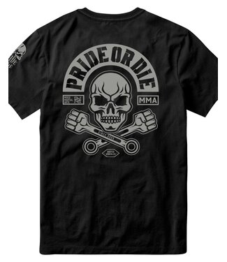 PRiDEorDiE PRIDE or Die T-Shirt BUSTED KNUCKLES Zwart