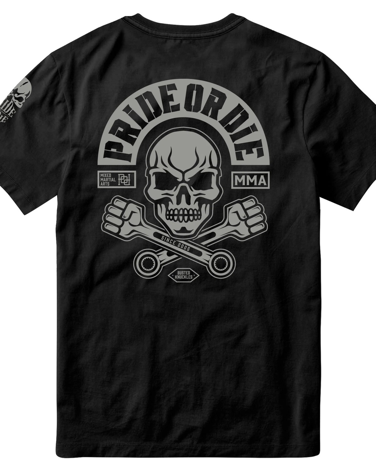 PRIDE or Die TShirt BUSTED KNUCKLES Black FIGHTWEAR SHOP EUROPE