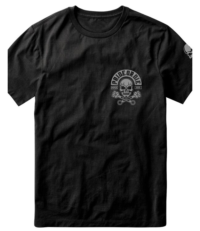 PRIDE or Die T-Shirt BUSTED KNUCKLES Zwart