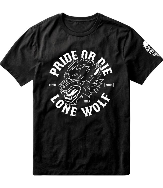 PRIDE or Die T-Shirt LONE WOLF Zwart