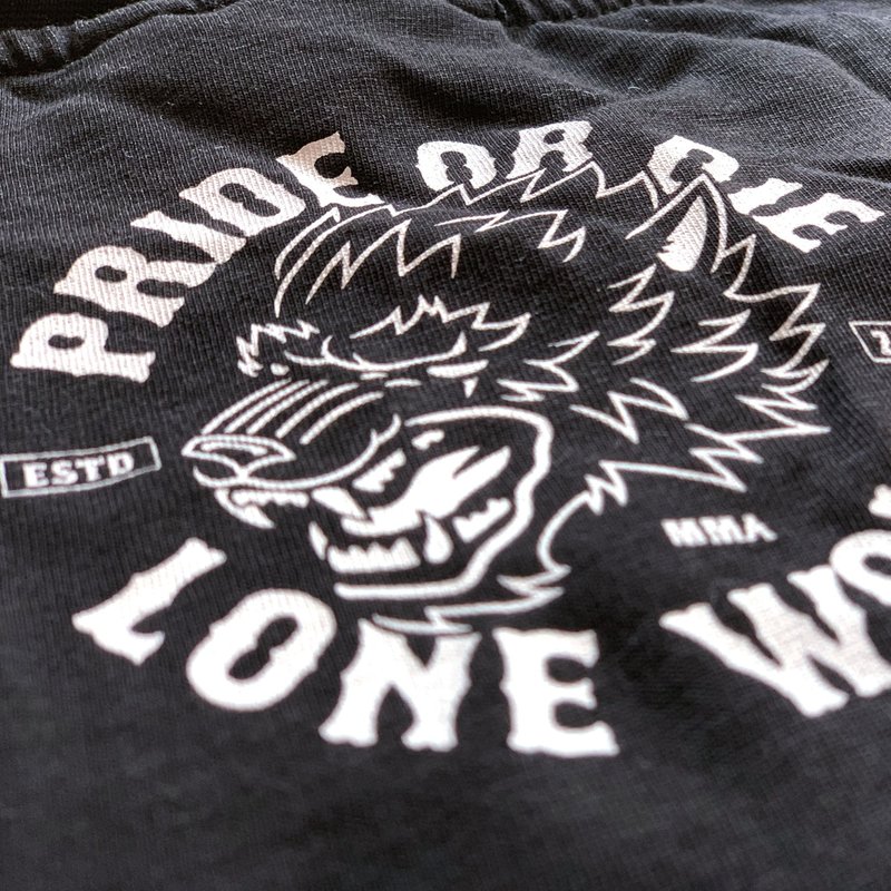 Pride or Die PRIDE or Die T-Shirt LONE WOLF Zwart