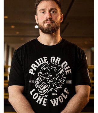 PRiDEorDiE PRIDE or Die T-Shirt LONE WOLF Zwart
