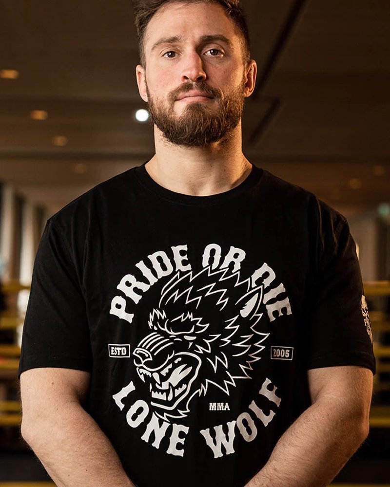 Pride or Die PRIDE or Die T-Shirt LONE WOLF Zwart